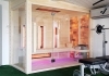 Stavba moderní skleněné sauny